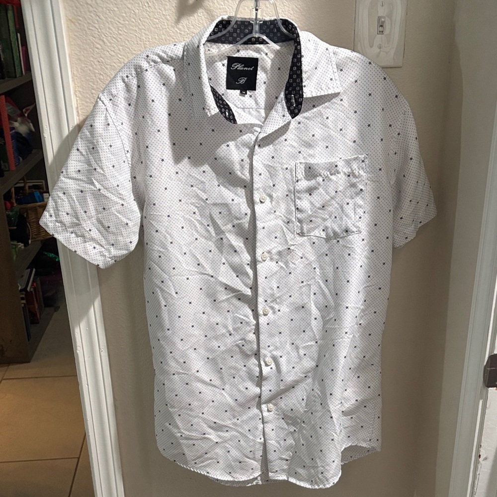 Planet B’s Men's White Short Sleeve Shirt M